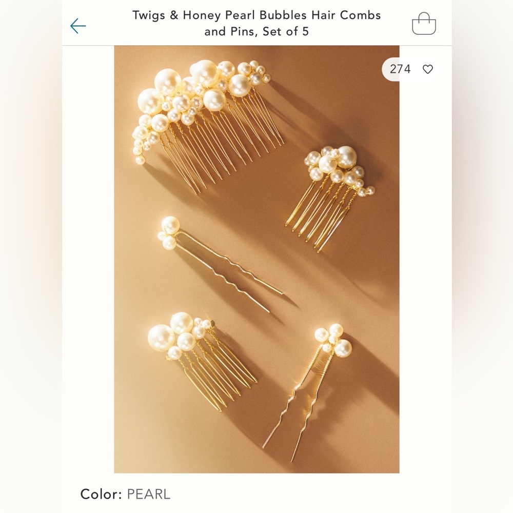 Twig & Honey by Myra Callan Pearl set